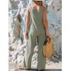 CUPSHE Women’s Jumpsuits Straight Leg Jumpsuit Sleeveless Front Pocket Outfit Casual Dressy(Green)