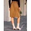 CUPSHE Women’s Midi Skirts Split Ruched Button Pencil Skirts Elastic Waist Wrap Long Skirt(Beige)