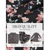 CUPSHE Women’s Mock Neck Floral Mini Fall Dress Long Ruffle Sleeve Elastic Waist Smocked Casual Flowying Mini Dresses(Black)