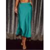 CUPSHE Women’s Satin Skirt Flowy A Line Cocktail Party Wedding High Waist Long Midi Skirts Vacation Outfits(Green)