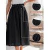 CUPSHE Women’s Self Tie Knot Midi Skirts Flowy A Line Long Skirts Holiday(Black)