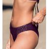 CUPSHE Womens Swimsuit Bikini Bottom Low Rise Bathing Suit(Dark Purple/Striped)