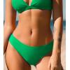 CUPSHE Womens Swimsuit Bikini Bottom Low Rise Bathing Suit(Lime Green)