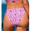 CUPSHE Womens Swimsuit Bikini Bottom Side Cutout Stitching Cheeky Bottom(White/Pink Floral)