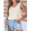 CUPSHE Womens Top Lace V Neck Sleeveless Shirts Dressy Tank Coverup 2025 Fashion Blouse Summer Casual(Beige)