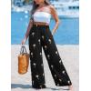 CUPSHE Women’s Wide Leg Pants, Summer Casual High Waist Vacation Palazzo Beach Pants with Pocket(Black)