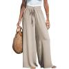 CUPSHE Palazzo Pants for Women Smocked Waist Boho Western Flowy Wide Leg Pant(Grey)