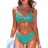 White/Green Gingham