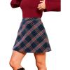 CUPSHE Women’s High Waist Plaid Skirt Causal Bodycon Pencil Wool Mini Skirts Winter Fall A Line Elegent Outfits(Navy)