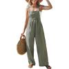 CUPSHE Women’s Jumpsuits Straight Leg Jumpsuit Sleeveless Front Pocket Outfit Casual Dressy(Green)