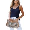 CUPSHE Women’s Summer Knit Tops Scoop Neck Sleeveless Shirts Slim Fitted Crochet Tank Top Beach Vacation Outfits(Blue)