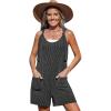 CUPSHE Women’s Summer Sleeveless Rompers Overalls Adjustable Spaghetti Wide Leg Jumpsuit with Pockets(Black)