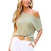CUPSHE Women’s Tops Asymmetrical Off-Shoulder Shirt Sleeveless Ruching Satin Blouses Elegant Trendy Dressy(4-apricot)