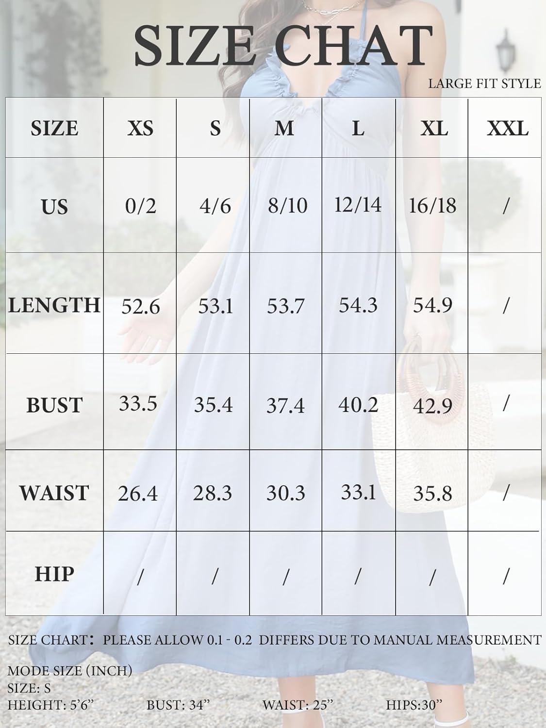 imageCUPSHE Womens Backless Beach Dress Halter Neck Ruffle Plunge V Neck Sleeveless Maxi Sundress Summer DressesBlue