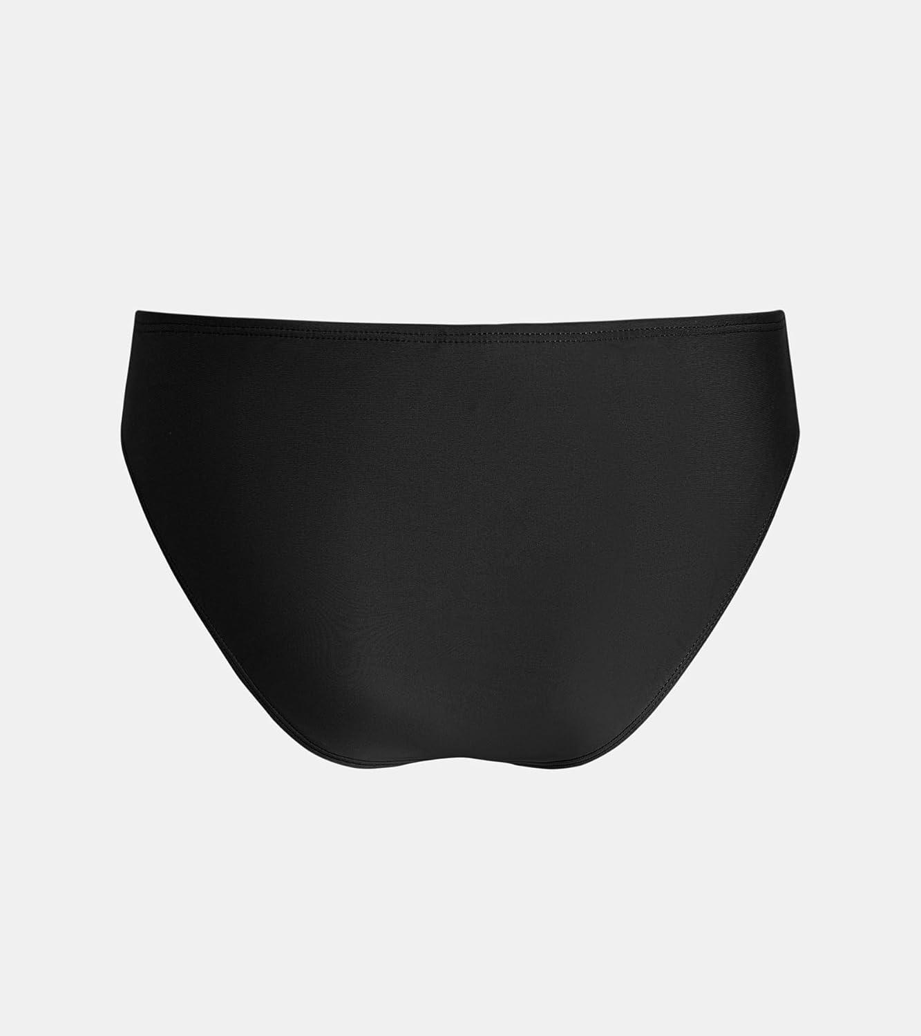 imageCUPSHE Womens Bikini Bottom Separate Mid Rise Full Coverage Swimsuit Bottom OnlyBlack