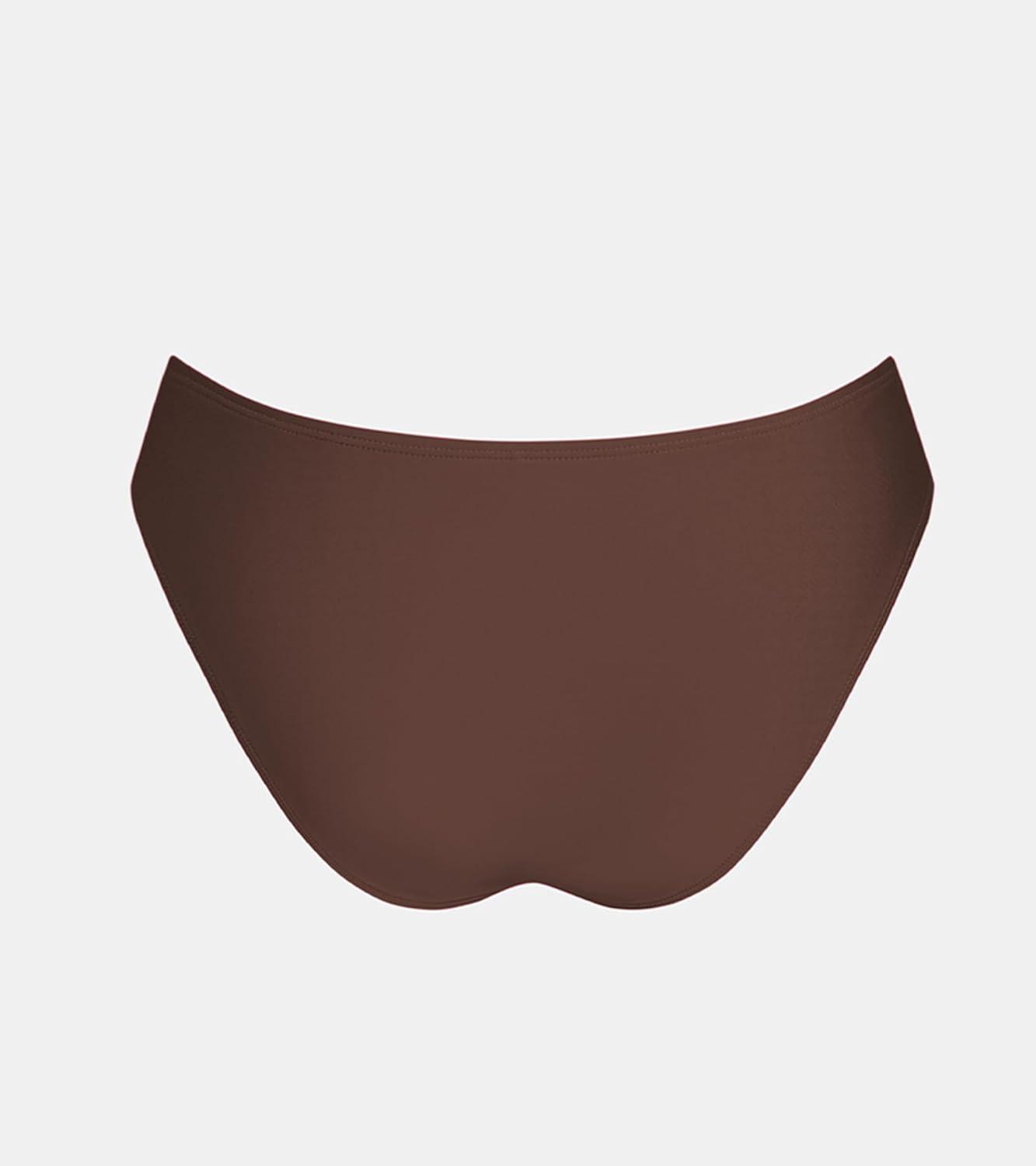 imageCUPSHE Womens Bikini Bottom Separate Mid Rise Full Coverage Swimsuit Bottom OnlyChocolate Brown