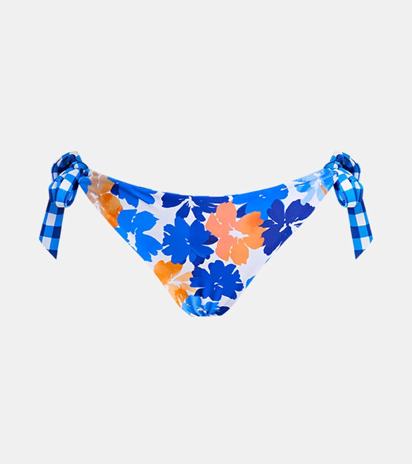 imageCUPSHE Womens Swimsuit Bikini Reversible Bottom Side TieWhiteBlueOrange