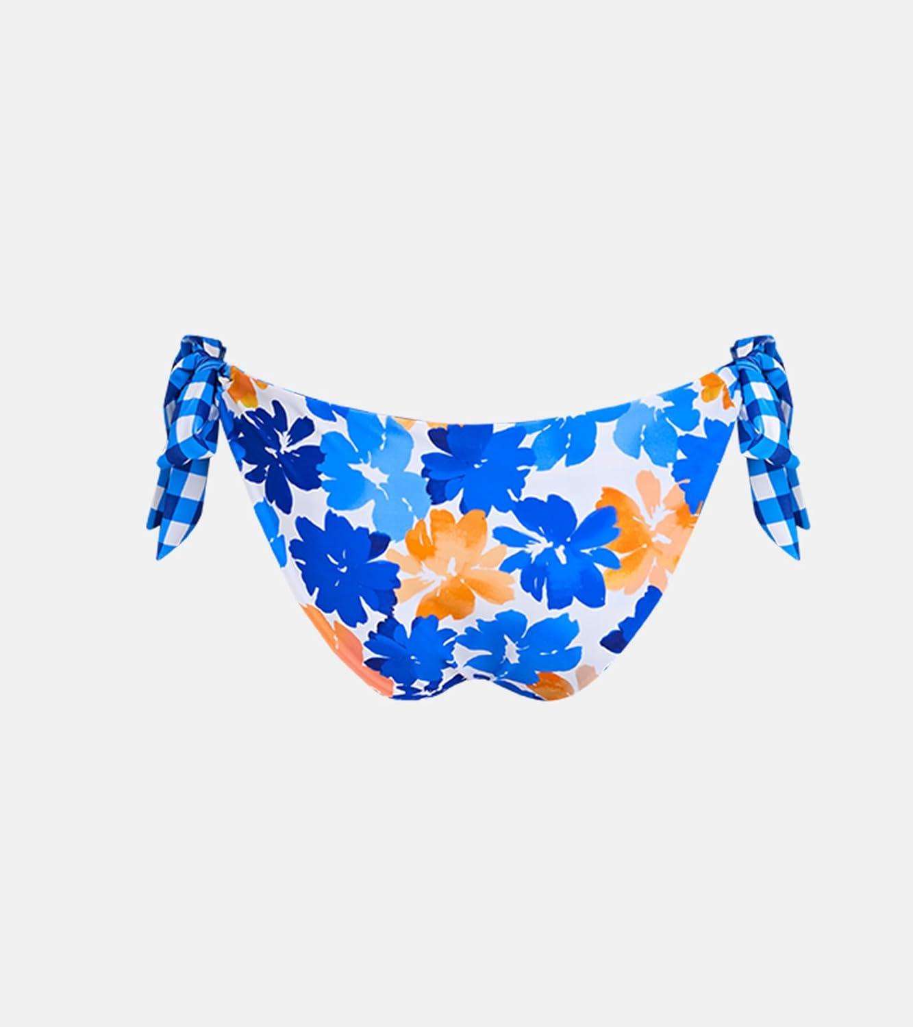 imageCUPSHE Womens Swimsuit Bikini Reversible Bottom Side TieWhiteBlueOrange
