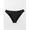 CUPSHE Bikini Bottom for Women Swimsuit Ribbed Low Waisted Mid Cut Cheeky Bathing Suit(Black)