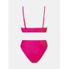 CUPSHE Bikini Set for Women Two Piece Swimsuits Cut Out High Waisted Scoop Neck V Cut Bottom(Magenta Red)