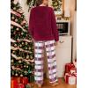 CUPSHE Fleece Pajama Set for Women Fuzzy Lounge Sets Winter 2 Piece Soft Sweater Pants Outfits(Red)