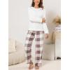CUPSHE Fleece Pajama Set for Women Fuzzy Lounge Sets Winter 2 Piece Soft Sweater Pants Outfits(White)