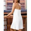 CUPSHE Nightgown for Women V Neck Sleepwear Lace Trim Babydoll Chemise Lingerie S-XL(White)