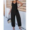 CUPSHE One Piece Jumpsuits for Women Dressy Sleeveless Summer Outfits Rompers Comfy Jumpers Beach Vacation Summer Overalls(Black)