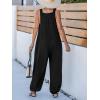 CUPSHE One Piece Jumpsuits for Women Dressy Sleeveless Summer Outfits Rompers Comfy Jumpers Beach Vacation Summer Overalls(Black)