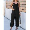 CUPSHE One Piece Jumpsuits for Women Dressy Sleeveless Summer Outfits Rompers Comfy Jumpers Beach Vacation Summer Overalls(Black)