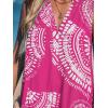 CUPSHE Swimsuit Coverup for Women V Neck Beachwear Sleeveless Beach Dress with Chest Pocket(Plum Patterned)