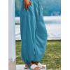 CUPSHE Women Baggy Wide Leg Pants High Waisted Loose Fit Trousers with Pockets Causal Vacation Outfits(Blue)