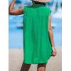 CUPSHE Women Basic Collar Cover-Up Dress V Neck Shirts Casual Summer Sleeveless Solid Cover Up Tops(Light Green)