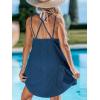 CUPSHE Women Bathing Suit Cover Up Spaghetti Straps Swim Beach Dresses Hollow Out Swimsuit Coverup 2026(Blue)