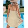CUPSHE Women Bathing Suit Cover Up Spaghetti Straps Swim Beach Dresses Hollow Out Swimsuit Coverup 2026(Khaki)