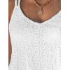 CUPSHE Women Bathing Suit Cover Up Spaghetti Straps Swim Beach Dresses Hollow Out Swimsuit Coverup 2026(White)