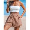 CUPSHE Women Lightweight Baggy Trendy Short Pants Wide Leg Drawstring Shorts Elastic Waist Casual with Pockets(Pink)