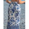 CUPSHE Women Sarong Swimsuit Cover Ups Side Tie Midi Beach Bathing Suit Coverups(Blue Floral)