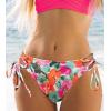 CUPSHE Women Swimsuit Bikini Bottom String Cheeky Side Tie Low Rise Bathing Suit(Pink Floral)