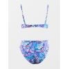 CUPSHE Women Swimsuit Bikini Set High Waisted Push Up Cheeky Drawstring Two Piece Bathing Suit(Cornflower)