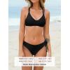 CUPSHE Women Swimsuit Bikini Set Two Piece Bathing Suit Criss Cross Back Strappy Side with Double Spaghetti Straps(Black)