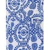 CUPSHE Women Swimsuit Cover Up Midi V Neck Short Sleeve Tropical Beach Coverup Dress(Blue Floral)