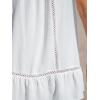 CUPSHE Women Swimsuit Cover Up Sleeveless Spaghetti Straps Summer Beach Dress(White)