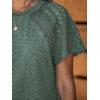 CUPSHE Women Tops Short Sleeve Blouses Crewneck Tee Lace Sleeve Tee Shirt Casual(Green)