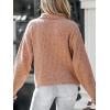 CUPSHE Women V Neck Sweater Tops Long Sleeves Top Knit Pullover Sweater Casual(Brown)