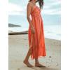 CUPSHE Women’s Backless Beach Dress Halter Neck Ruffle Plunge V Neck Sleeveless Maxi Sundress Summer Dresses(Blush)