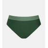 CUPSHE Women’s Bikini Bottom High Waisted Color Block Swimsuit Bottom Only Full Coverage(Forest Green/Sage Green)