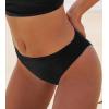 CUPSHE Women’s Bikini Bottom Separate Mid Rise Full Coverage Swimsuit Bottom Only(Black)