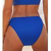 CUPSHE Women’s Bikini Bottom Separate Mid Rise Full Coverage Swimsuit Bottom Only(Royal Blue)
