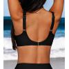 CUPSHE Womens Bikini Top Swimsuit Underwire Wrapped Top Sweetheart Neck Adjustable Straps Back Hook(Black)